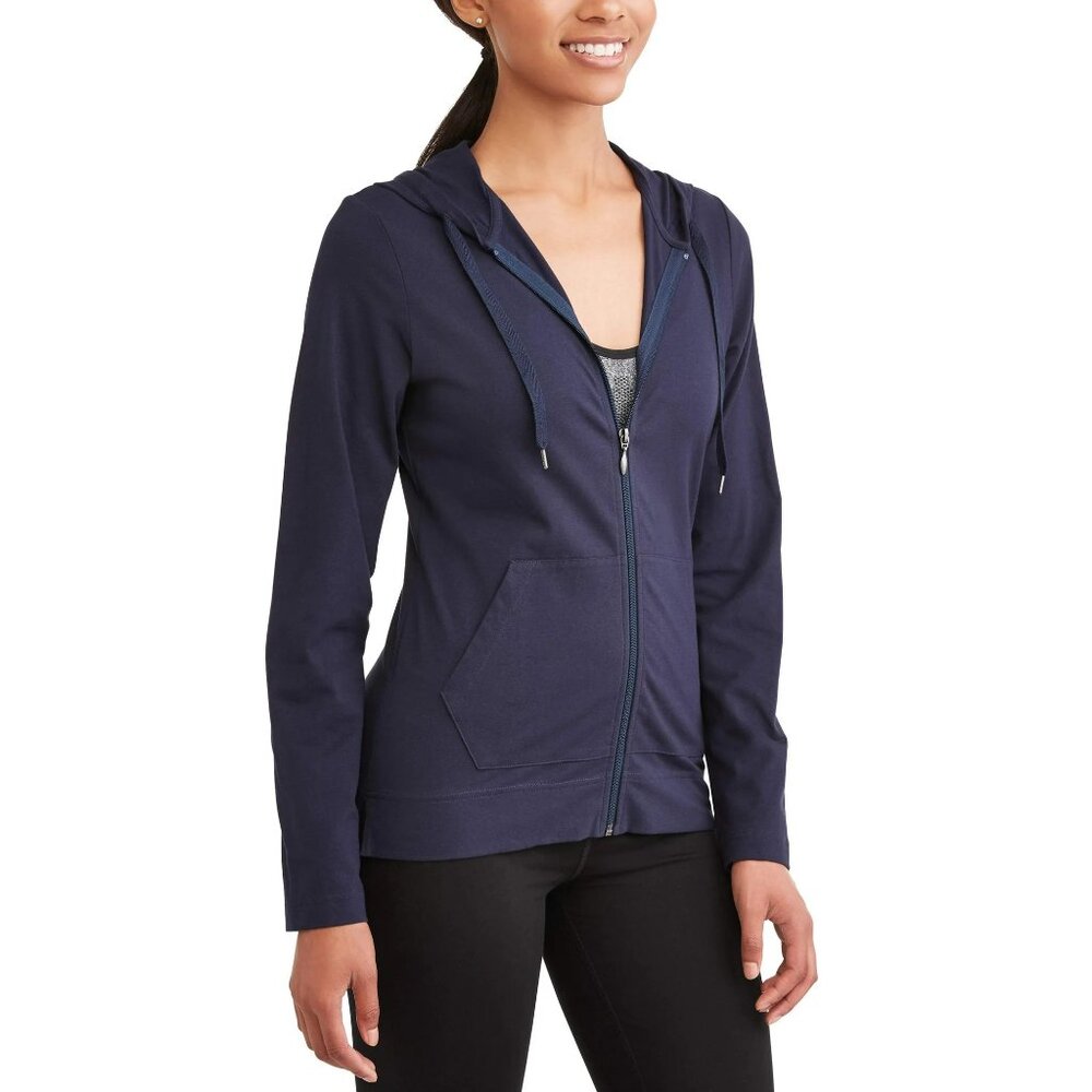 Women's Dri-Works Active Zip Up Hoodie, Dark Navy